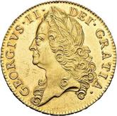 Obverse Five guineas 1748 Old Head