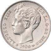 Obverse 1 Peseta 1900 SMV