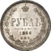 Reverse Rouble 1880 СПБ НФ