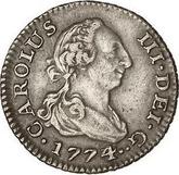 Obverse 1/2 Real 1774 M PJ