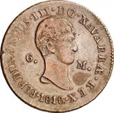 Obverse 6 Maravedís 1818 PP