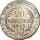 Reverse 20 Kreuzer 1828 EK