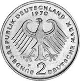 Reverse 2 Mark 1970 F Theodor Heuss
