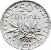 Obverse 50 Centimes 1908 Sower