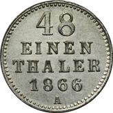 Reverse 1/48 Thaler 1866 A