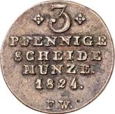 Reverse 3 Pfennig 1824 F.W.