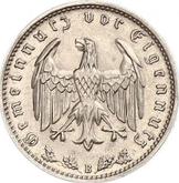 Reverse 1 Reichsmark 1938 J