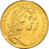 Obverse Five guineas 1693