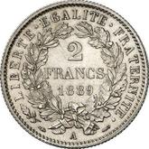 Reverse 2 Francs 1889 A With Motto
