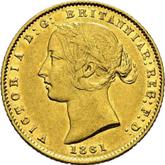 Obverse Half Sovereign 1861
