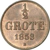 Reverse 1/2 Groten 1853 B