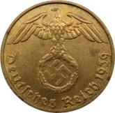 Reverse 5 Reichspfennig 1939 E