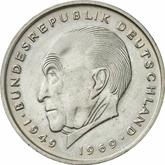 Obverse 2 Mark 1974 G Konrad Adenauer