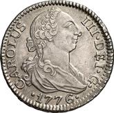 Obverse 2 Reales 1776 M PJ