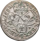 Reverse 6 Groszy (Szostak) 1662 AT Bust in a circle frame