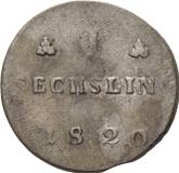 Reverse Sechsling 1820