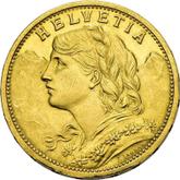 Obverse 20 Francs 1897 B Vreneli