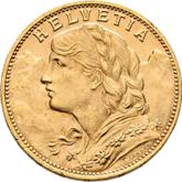 Obverse 20 Francs 1935 B Vreneli
