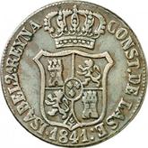 Obverse 6 Cuartos 1841 Catalonia
