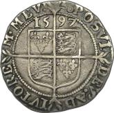 Reverse Sixpence 1597 Sixth issue
