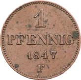 Reverse 1 Pfennig 1847 F
