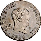 Obverse 4 Maravedís 1824 J