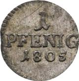Reverse 1 Pfennig 1805