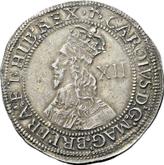 Obverse Shilling no date (1642-1649) Seventh portrait type