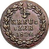 Reverse 1/4 Kreuzer 1822 Z