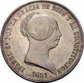 Obverse 20 Reales 1851