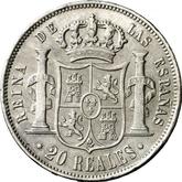 Reverse 20 Reales 1859