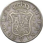 Reverse 8 Reales 1790 S C