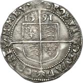 Reverse Sixpence 1591 Sixth issue