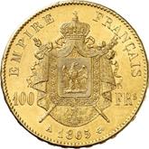 Reverse 100 Francs 1865 A