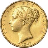 Obverse Sovereign 1841 WW Shield