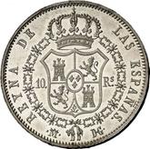 Reverse 10 Reales 1840 M DG