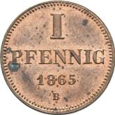 Reverse 1 Pfennig 1865 B