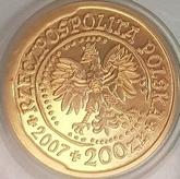 Obverse 200 Zlotych 2007 MW NR White-tailed eagle