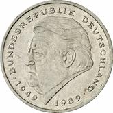 Obverse 2 Mark 1991 F Franz Josef Strauss