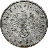 Reverse 1 Reichspfennig 1944 B