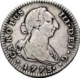 Obverse 1 Real 1773 M PJ