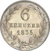 Reverse 6 Kreuzer 1835