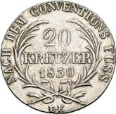 Reverse 20 Kreuzer 1830 EK