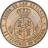 Reverse 2 1/2 Céntimos de Escudo 1868 OM