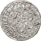 Reverse 6 Groszy (Szostak) 1662 TT Bust in a circle frame