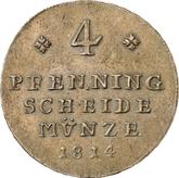 Reverse 4 Pfennig 1814 FR Pattern