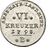 Reverse 6 Kreuzer 1798 B
