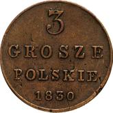 Reverse 3 Grosze 1830 KG