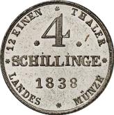 Reverse 4 Schilling 1838