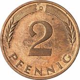 Obverse 2 Pfennig 1989 D